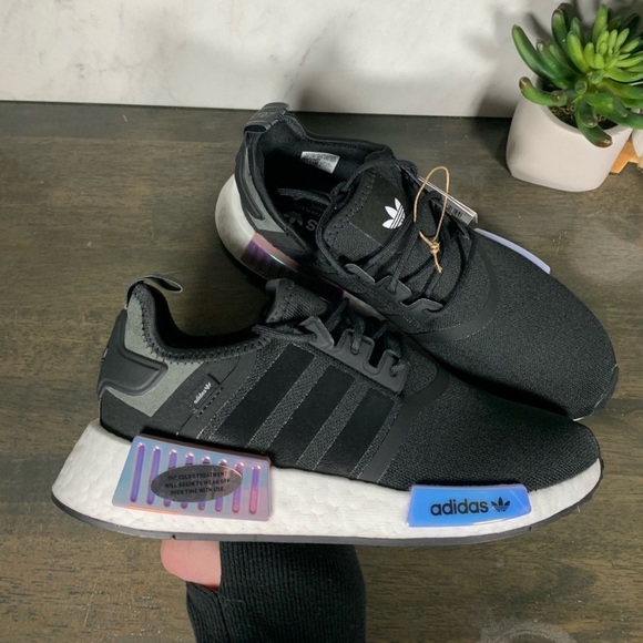 adidas NMD R1 Black Iridescent Magic Mauve - Picture 10 of 10